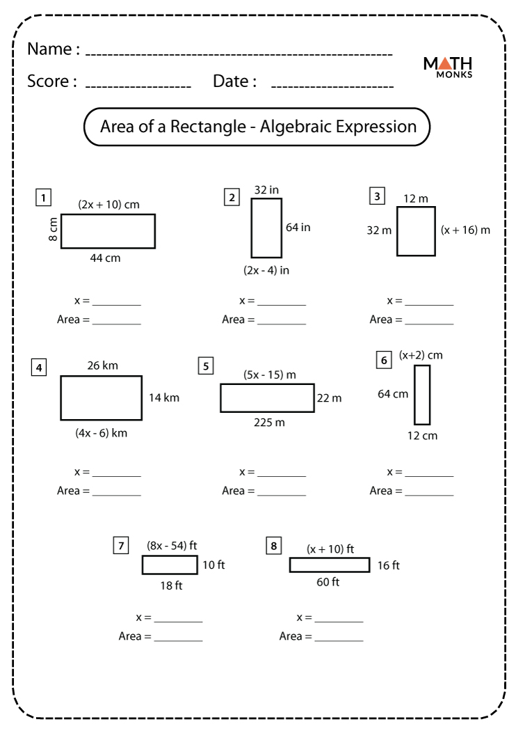 Algebraic Expressions Worksheet Pdf