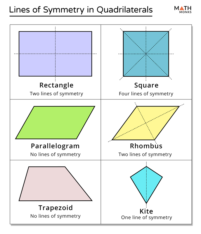 Lines of Symmetry in Parallelograms (Square, Rectangle and Rhombus)