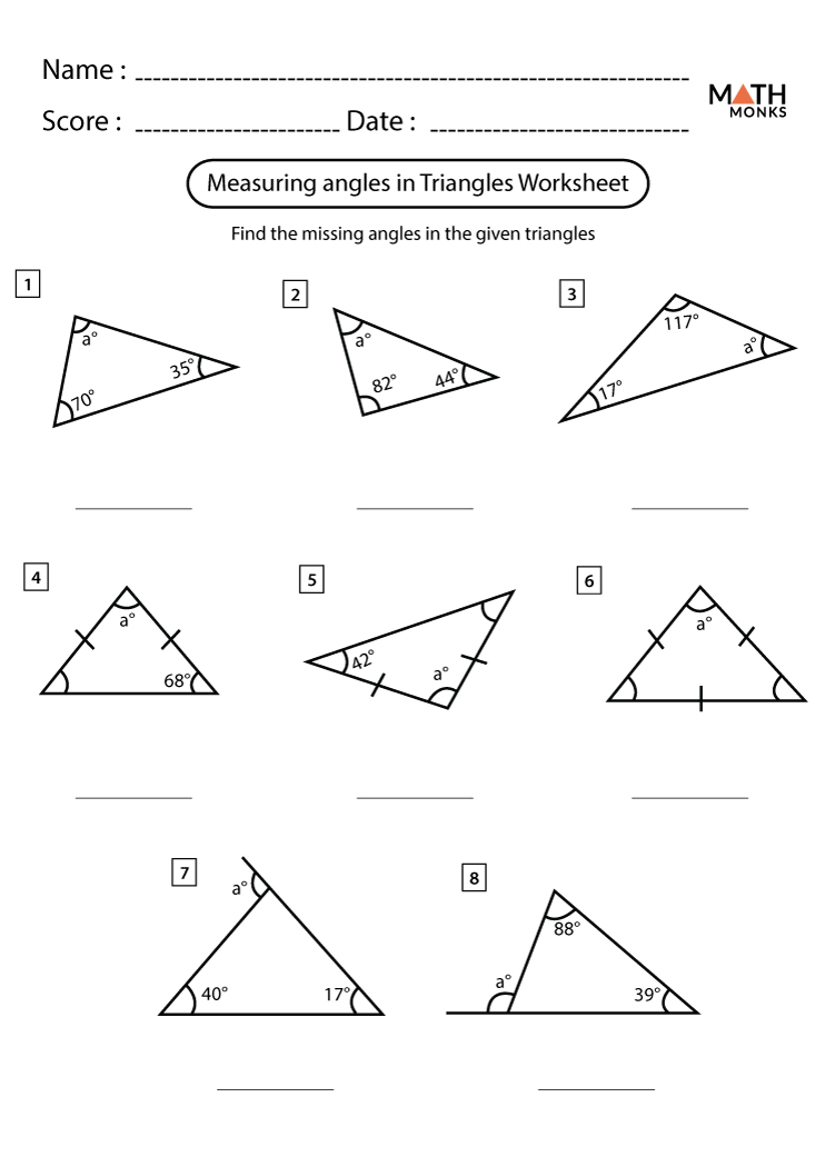 find-the-missing-angle-worksheet