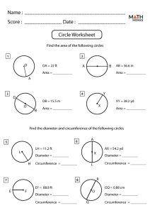 Circle – Definition, Parts, Properties, Formulas