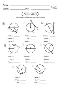 Circle – Definition, Parts, Properties, Formulas