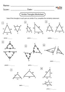 Similar Triangles – Definition, Properties, Formulas, Examples