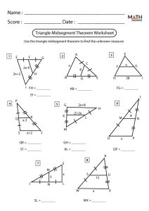Midsegment of a Triangle Formula Theorem Proof Examples