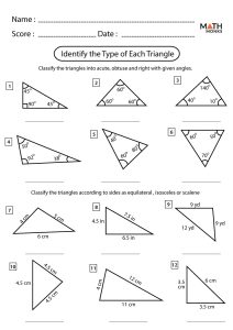 Triangle: Definition, Parts, Properties, Types, Formulas