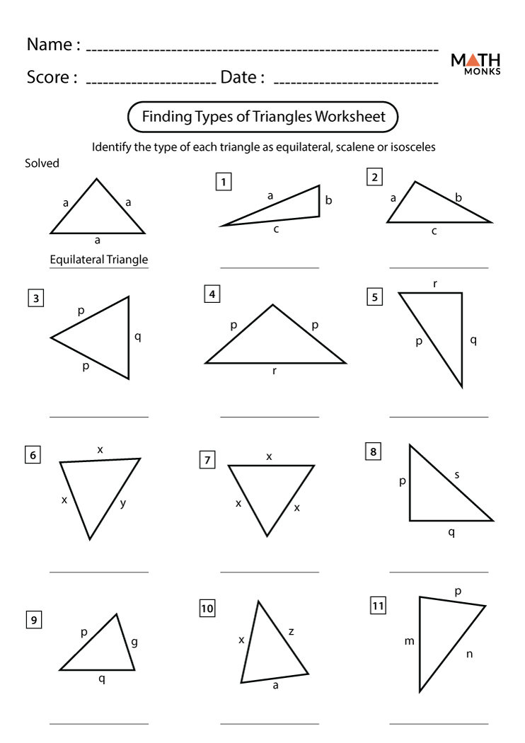 angles puzzle worksheet isosceles and equilateral triangles