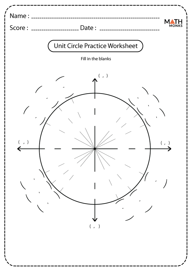 Unit Circle Pdf Blank With Unit Circle Practice Worksheet