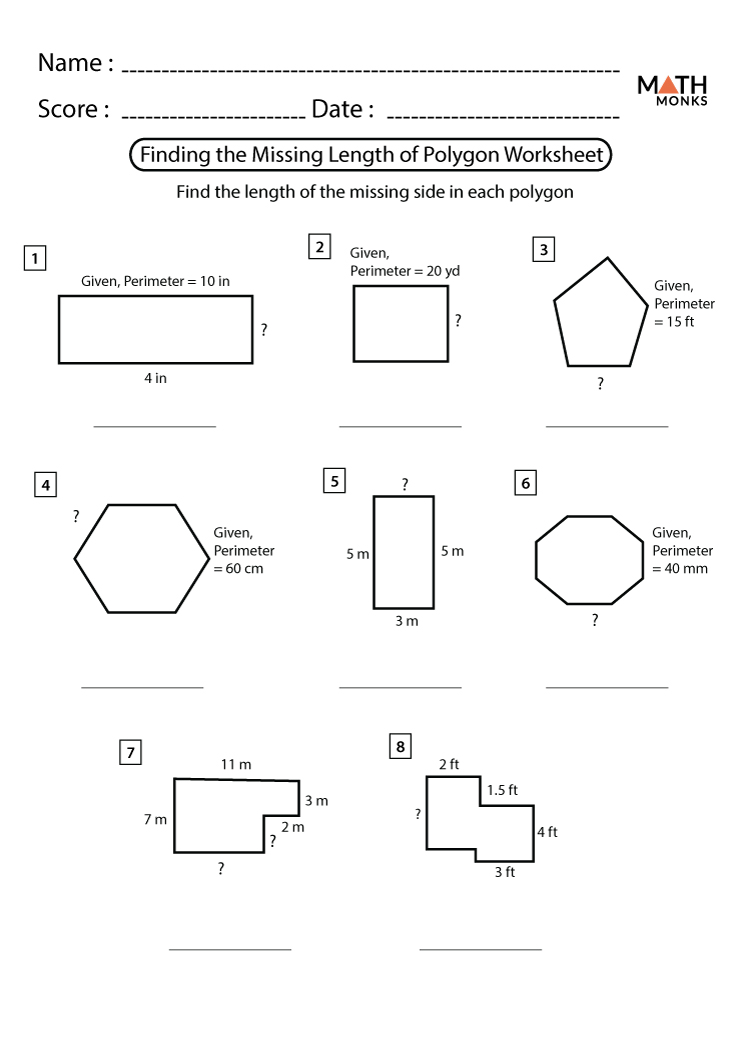 Polygons Worksheets | Math Monks