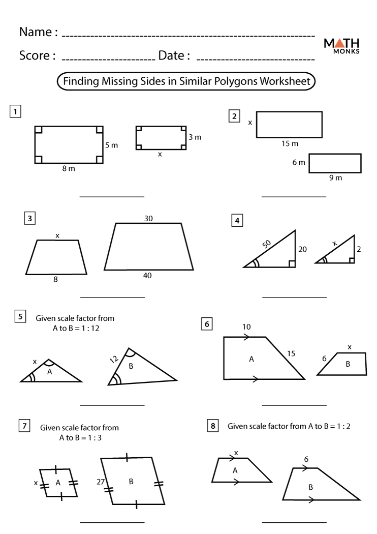  Find Missing Side Of Similar Figures Worksheet 