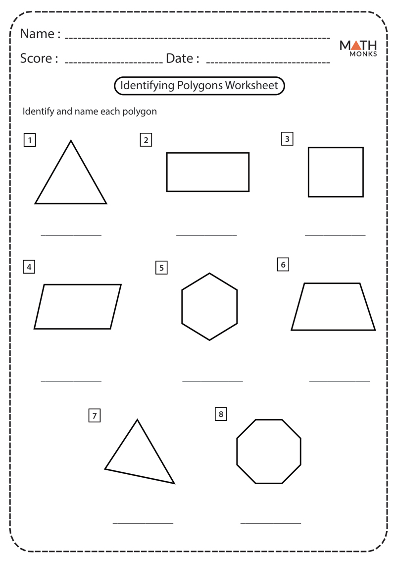 Naming Polygons Worksheet Rd Grade