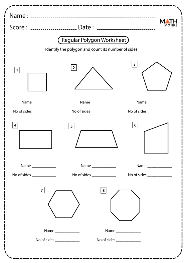 Free Printable Worksheets On Naming Polygons