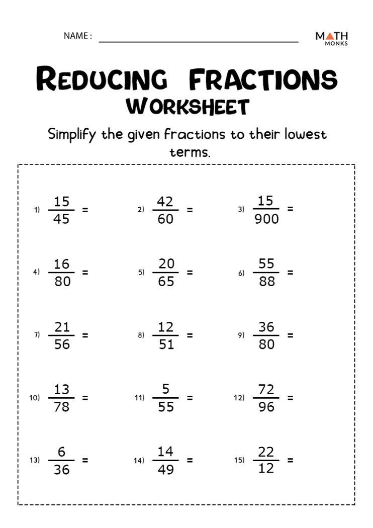 2nd Grade Math Worksheets Free Printable Simplifying Fractions