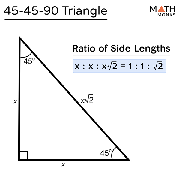 45 45 90 Triangle Definition Formula Examples