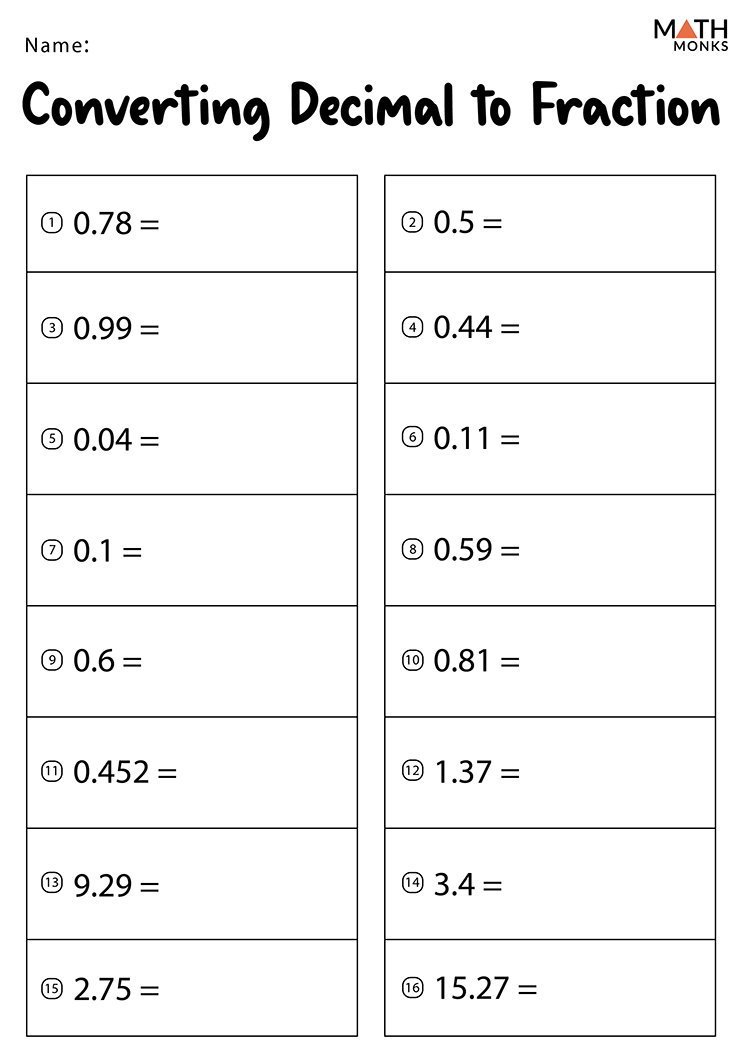 convert-fractions-to-decimals-worksheets