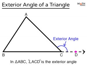 Exterior Angle of a Triangle – Definition, Theorem, Proof, Examples