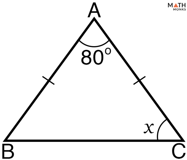 an isosceles triangle