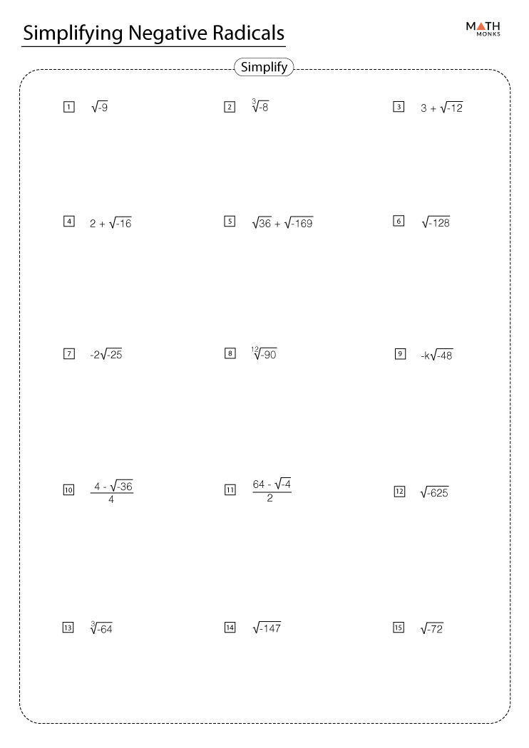 simplifying-radicals-worksheets-math-monks