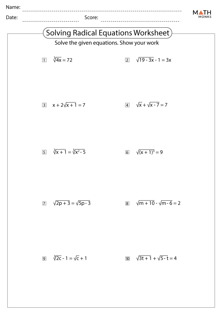 practice problems for solving equations