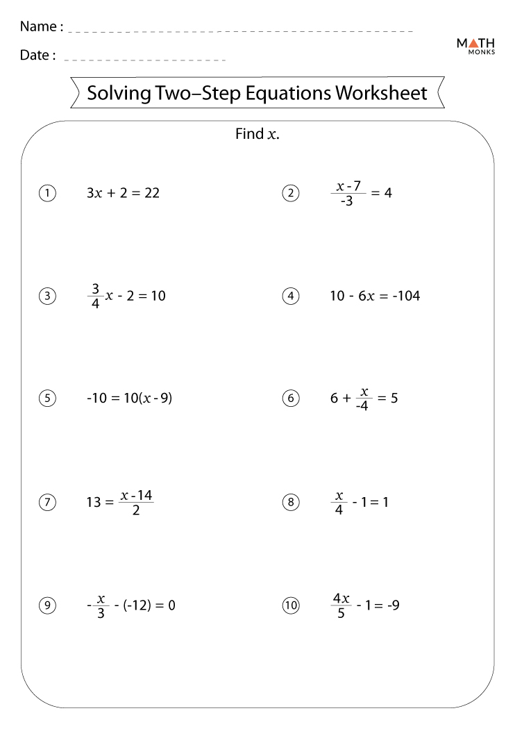 Algebra 2 Solving Equations Worksheet