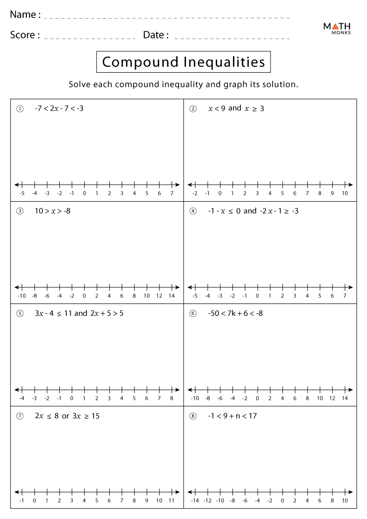 more work with compound inequalities homework