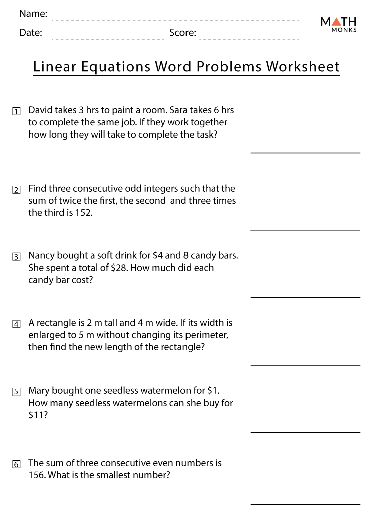 problem solving linear equations pdf