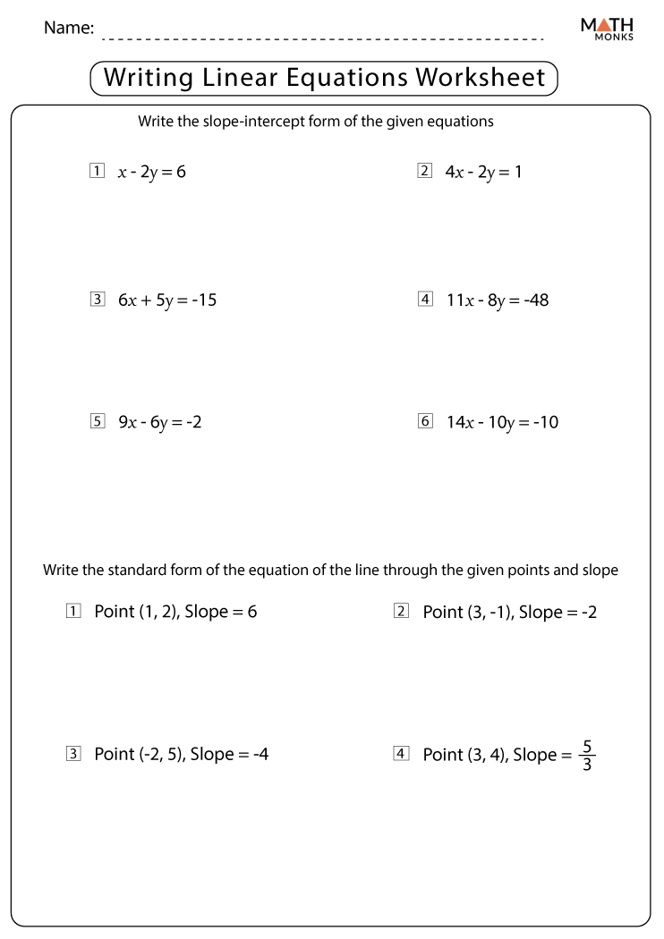 unit 3 homework 6 writing linear equations