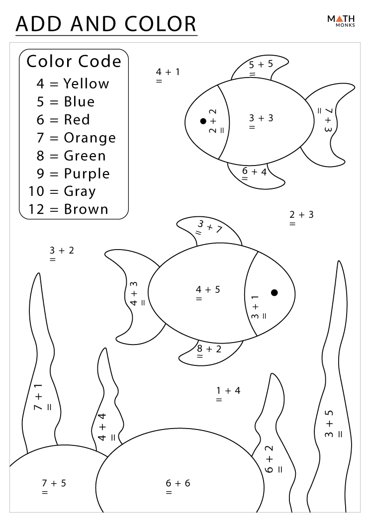 2nd Grade Addition Coloring Pages