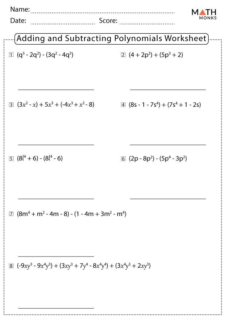 addition-and-subtraction-of-polynomials-worksheet-with-answers
