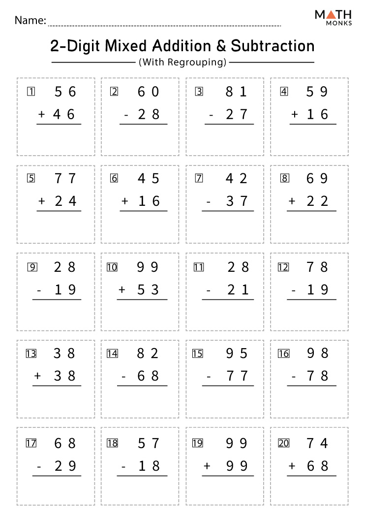 addition-and-subtraction-with-regrouping-worksheets-with-answer-key