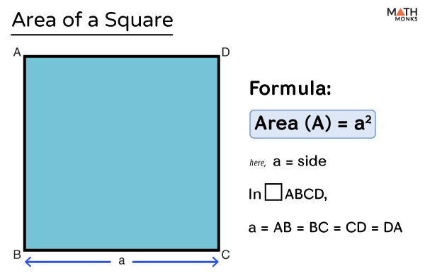 Area of a Square  What is Area of a Square Formula?