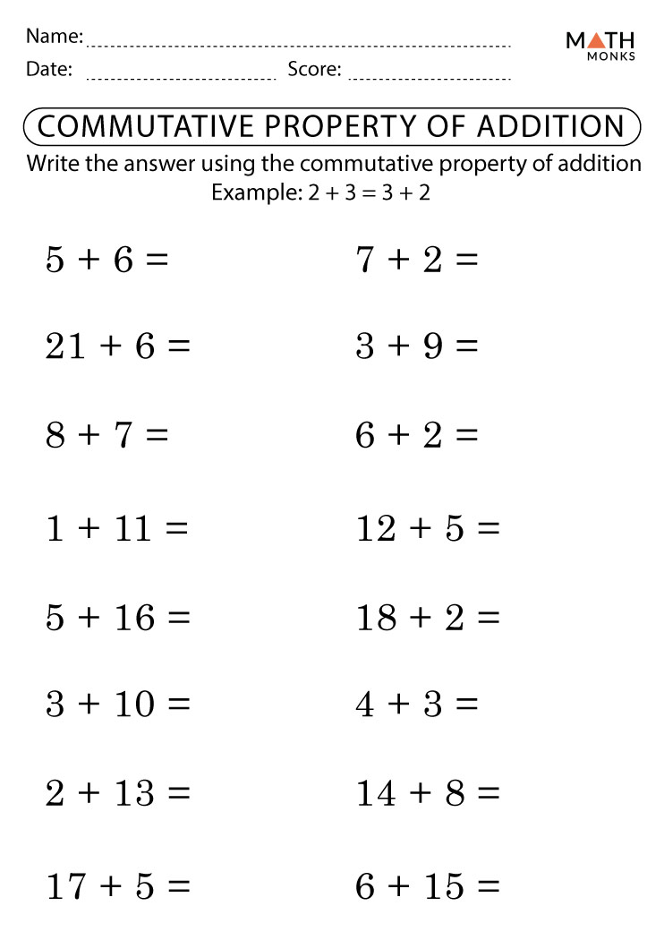 commutative-property-of-addition-worksheets