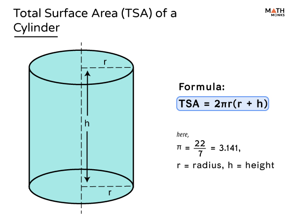 Surface Area of a Cylinder Definition Formulas Examples