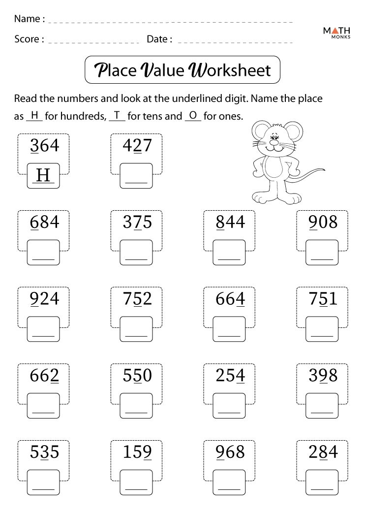 3rd Grade Place Value Word Problems Worksheets