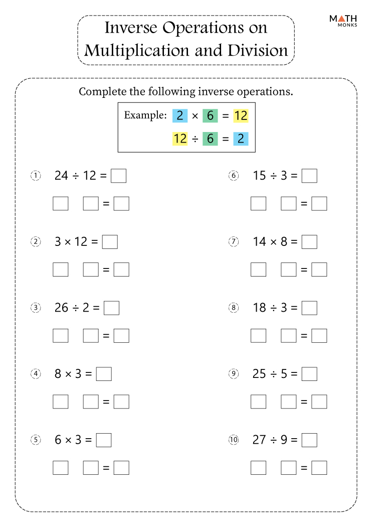 Multiplication And Division Worksheets 3 Digit