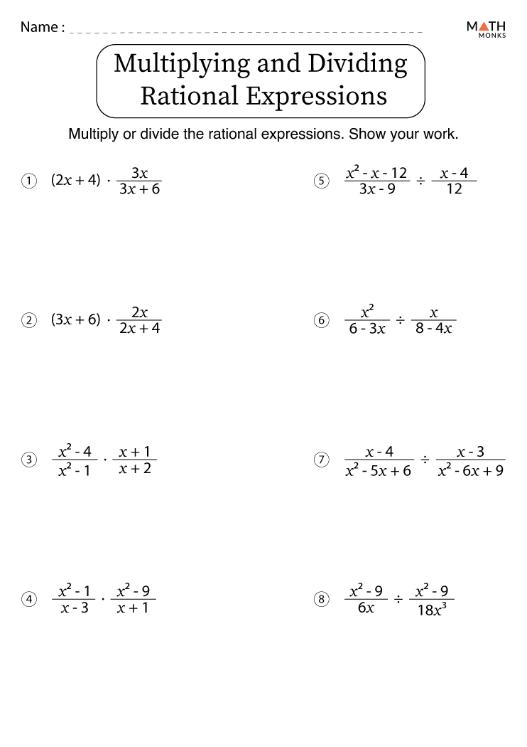 Multiplying And Dividing Rational Numbers Worksheet 7th Grade