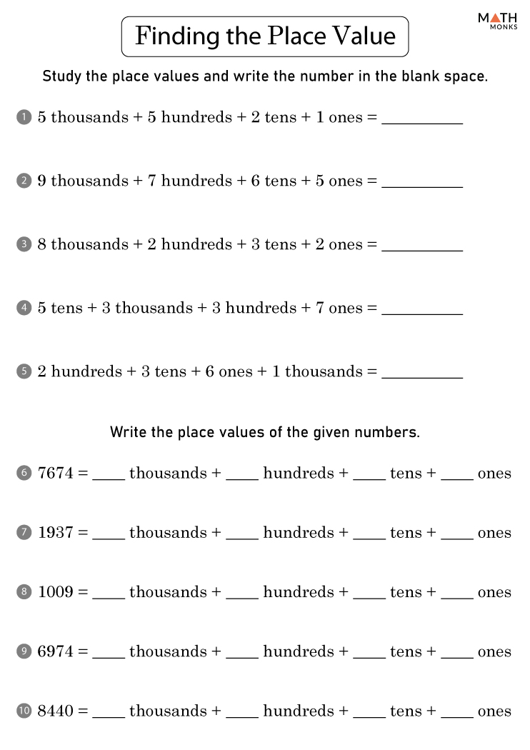 Grade 3 Place Value Rounding Worksheets Free Printable K5 Learning 