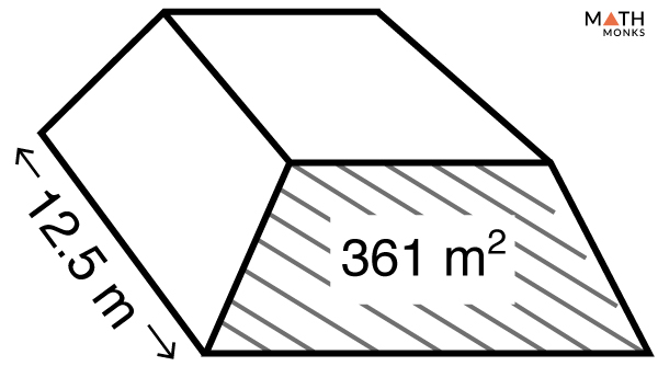 trapezoid area prism volume formula calculater