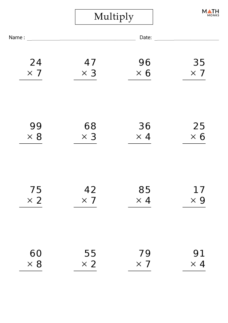Grade 3 Multiplication Worksheets Free Printable K5 Learning Multiplication Worksheets For 3rd