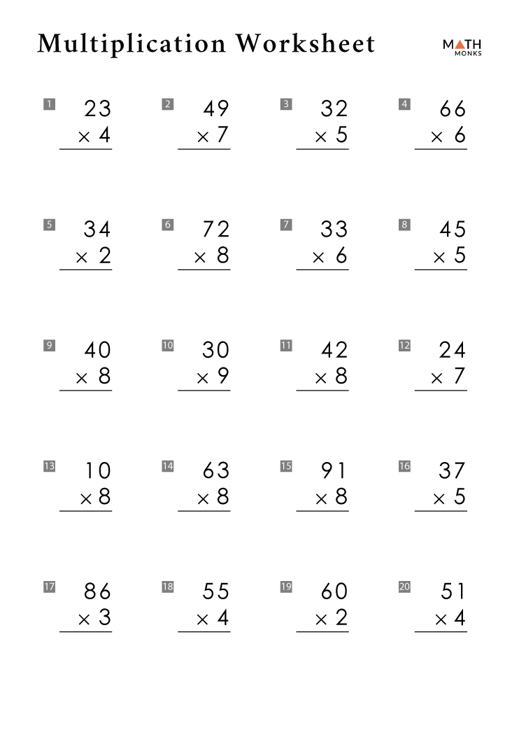 multiplication homework for 3rd grade