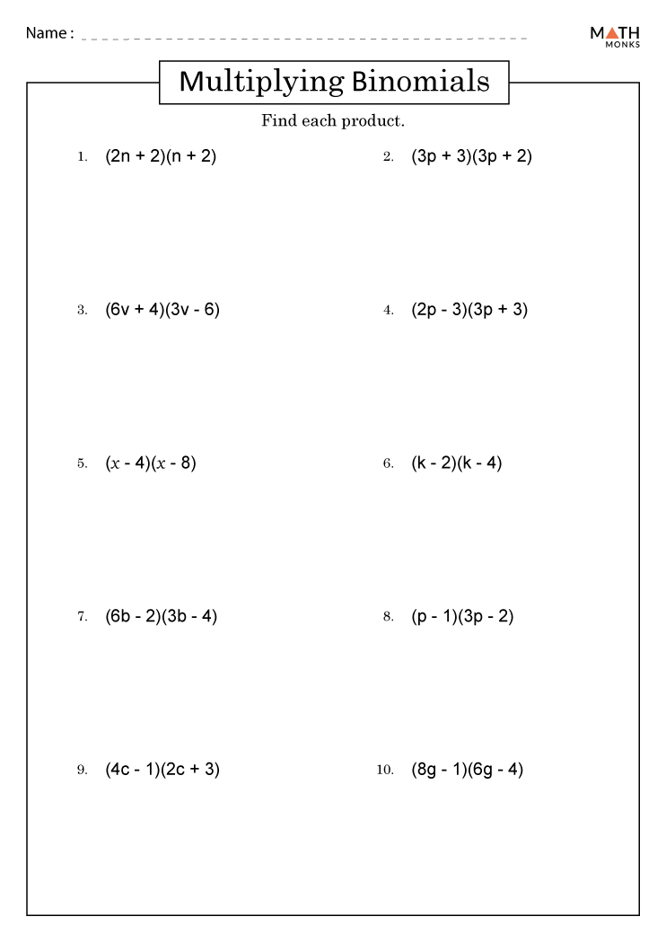 Multiplication Worksheets With Answer Key