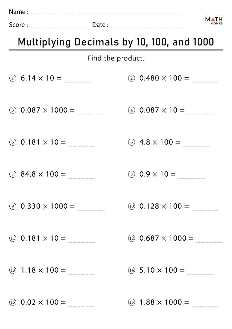 multiplication worksheets 5th grade 100 problems