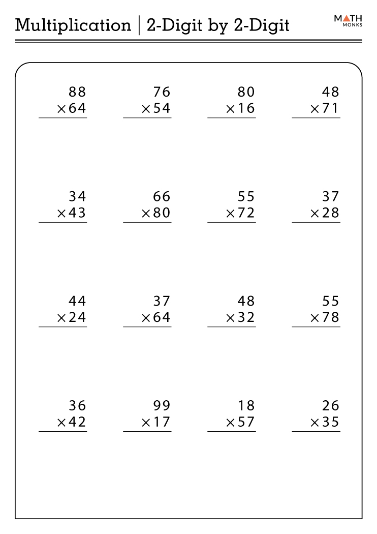 Multiplication Worksheets Grade 4 with Answer Key