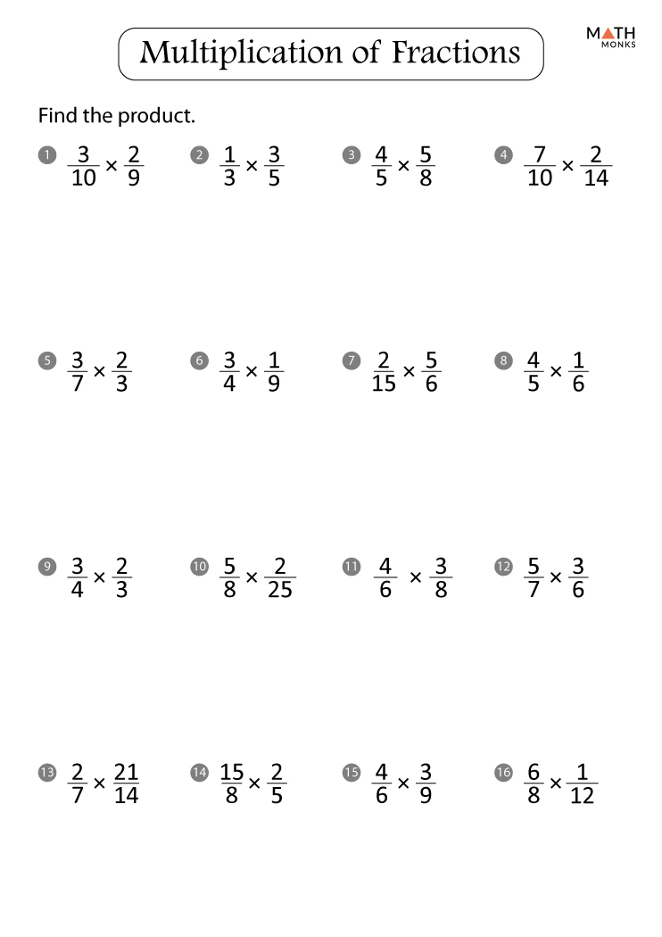 FRACTION - MULTIPLICATION of fractions