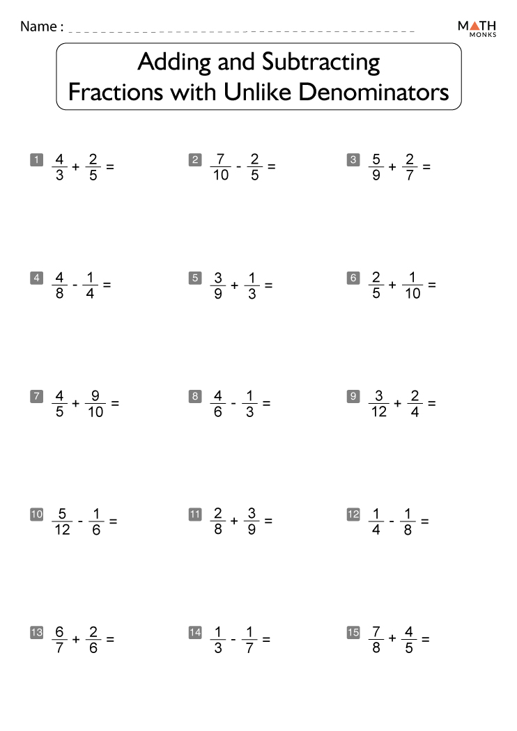 adding-and-subtracting-fractions-with-like-denominators-work