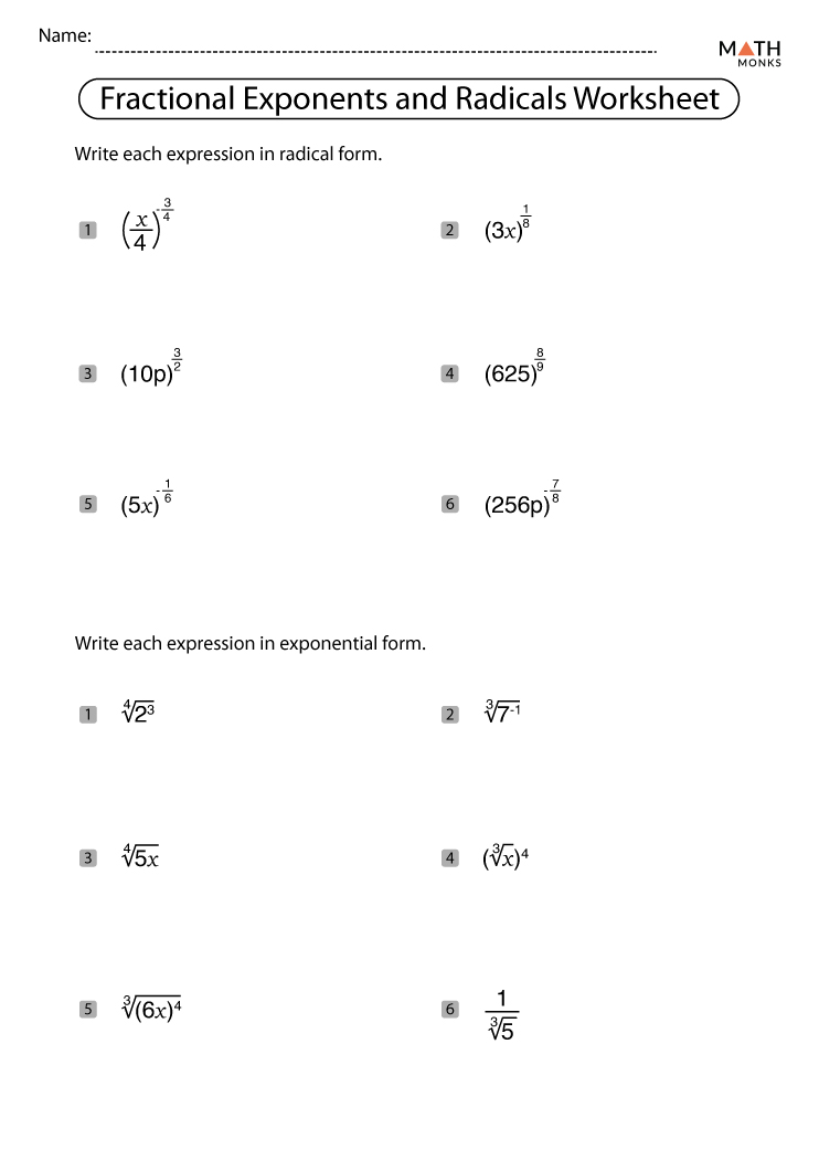 Worksheet Rational Exponents Worksheets For Kindergarten