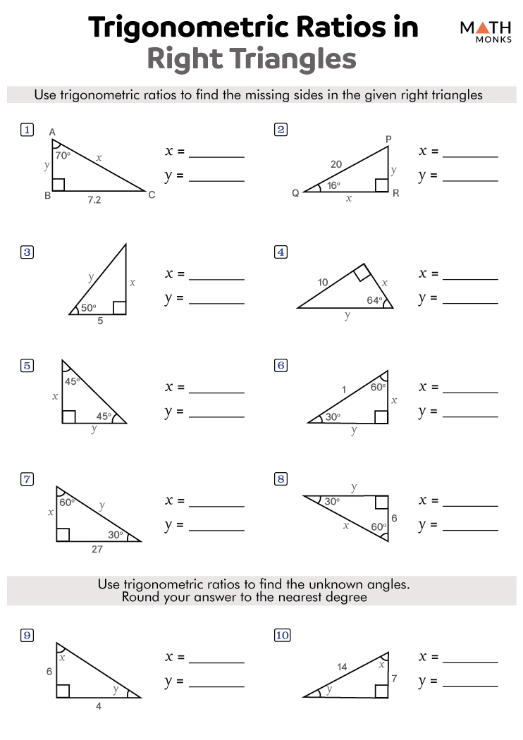 geometry homework trigonometric ratios answer key