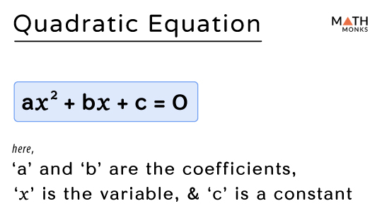 Quadratic Equation- Definition, Rules, Examples, & Problems