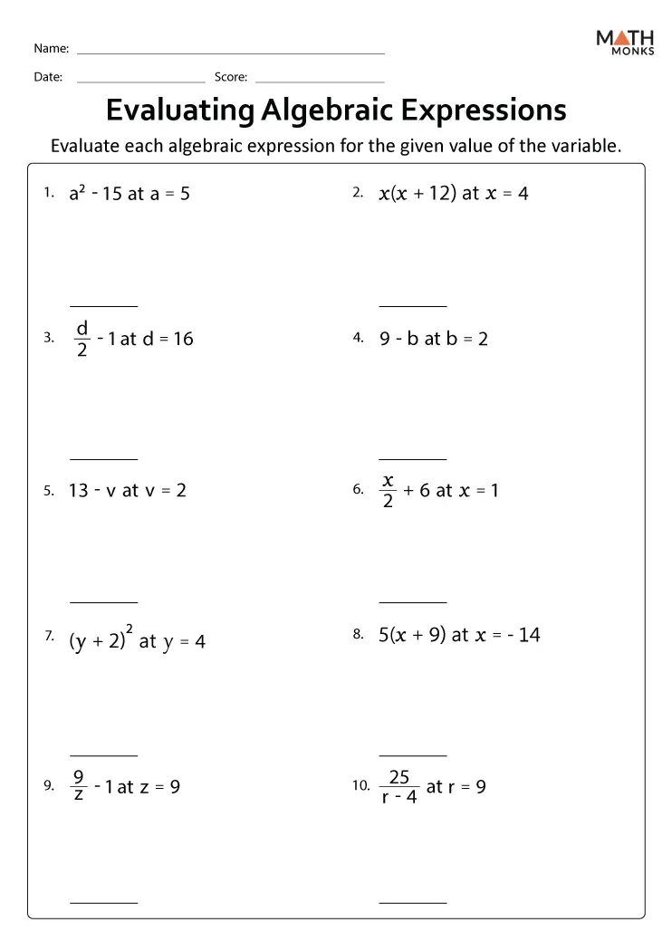 evaluating-algebraic-expressions-worksheets-math-monks