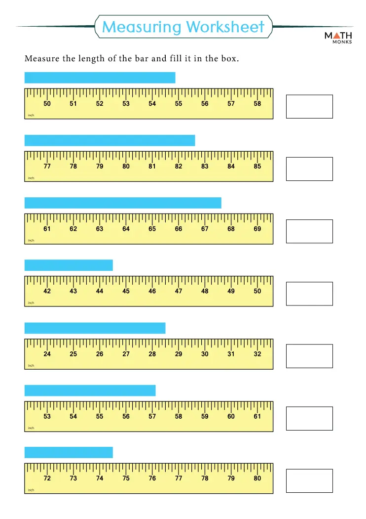 Measurement Worksheets - Math Monks